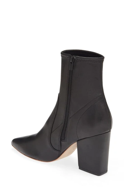 Loeffler Randall Isla Pointed Toe Bootie In Black Leather