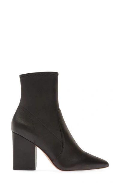 Loeffler Randall Isla Pointed Toe Bootie In Black Leather