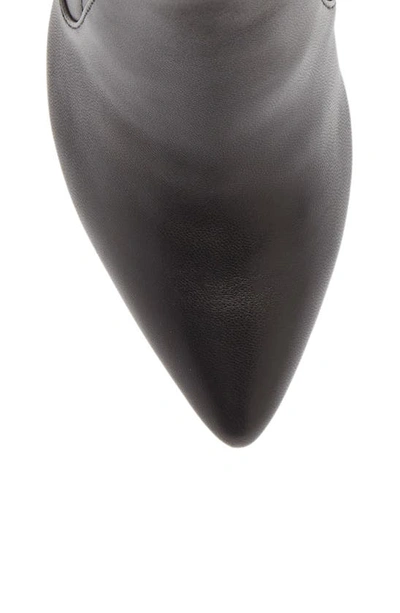 Loeffler Randall Isla Pointed Toe Bootie In Black Leather