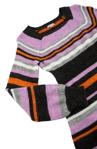 Shop Habitual Kid's Stripe Fit & Flare Sweater Dress In Multi