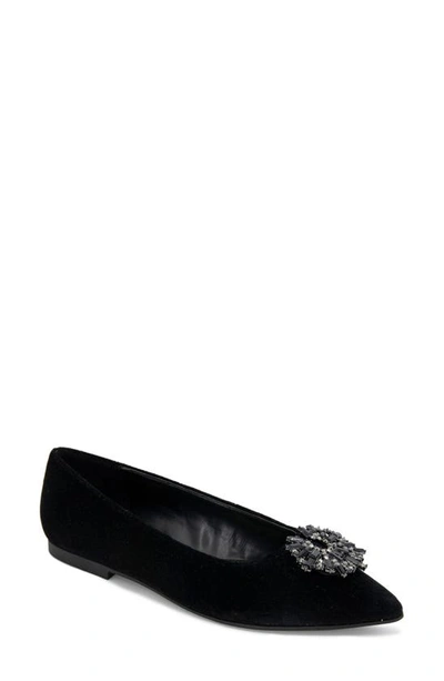 Shop Kenneth Cole New York Gaya Starburst Pointed Toe Flat In Black