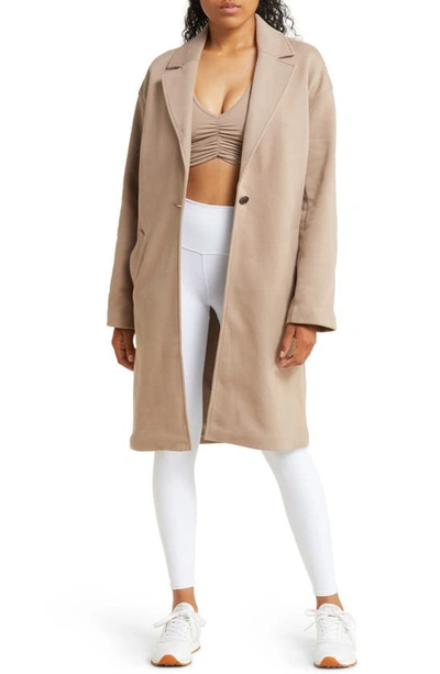 Shop Alo Yoga Vip Trench Blazer In Taupe