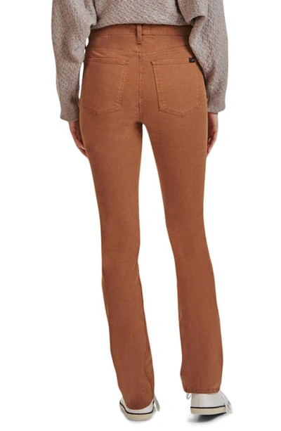 Shop Jen7 By 7 For All Mankind Sateen Slim Straight Leg Jeans In Amber