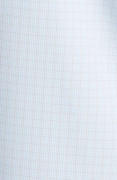 Mizzen + Main Leeward Check Performance Stretch Button-up Shirt In Light Blue Mini Plaid
