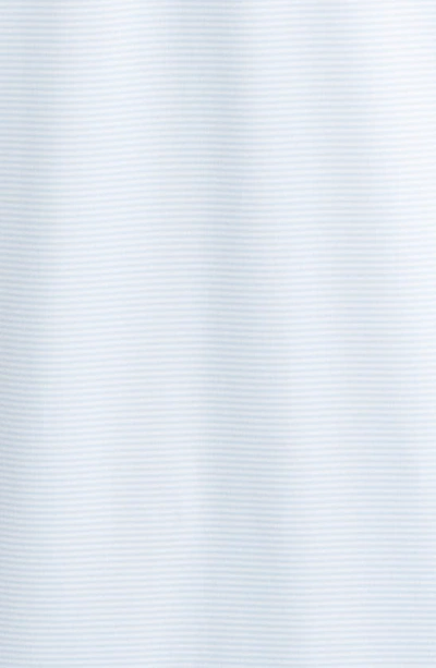 Mizzen + Main Versa Stripe Performance Golf Polo In Light Blue White Stripe