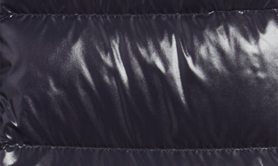 Moncler Black Padded Down Cardigan In Blue