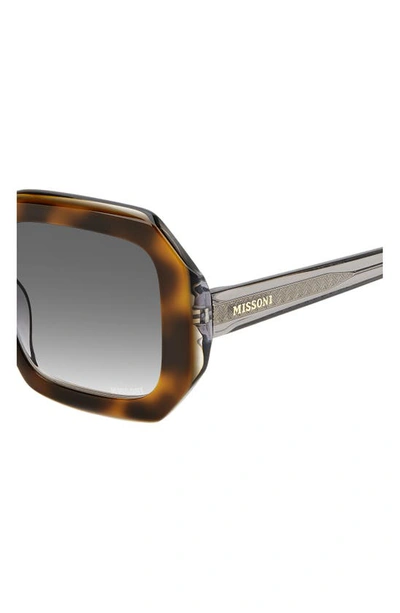 Shop Missoni 50mm Square Sunglasses In Havana Grey/ Grey Shaded