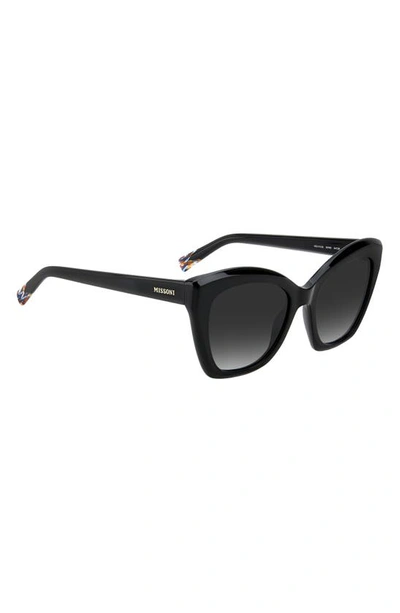 Shop Missoni 54mm Cat Eye Sunglasses In Black/ Grey Shaded