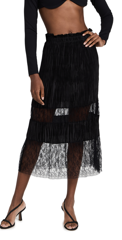 Shop Jason Wu Collection Pleated Lace Skirt
