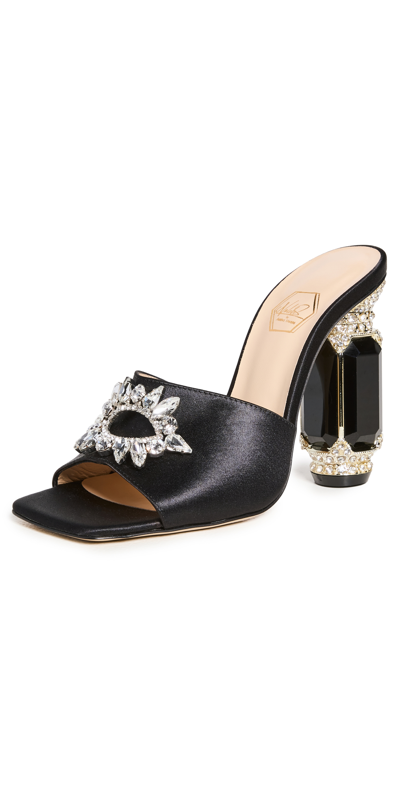 Shop Nalebe Aurum 100mm Mules In Black