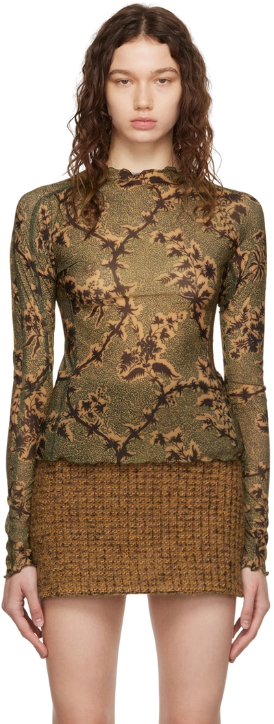 Shop Knwls Green Halcyon Blouse In Thorny Green