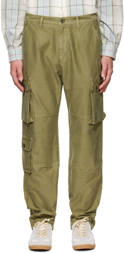 Shop John Elliott Khaki Cotton Cargo Pants In Olive