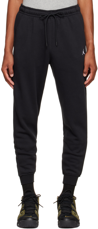 Shop Nike Black Essentials Lounge Pants In Black/black/white