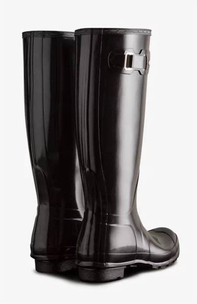 Shop Hunter Original Tall Gloss Wellington Boots In Black