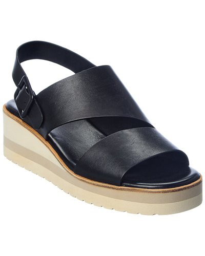 Shop Vince Shelby-b Leather Sandal In Black