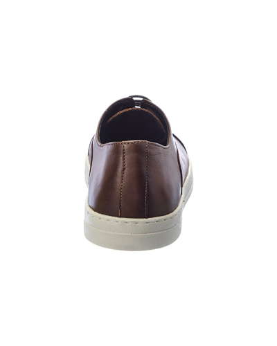 Shop M By Bruno Magli Stefanucci Leather Sneaker In Brown