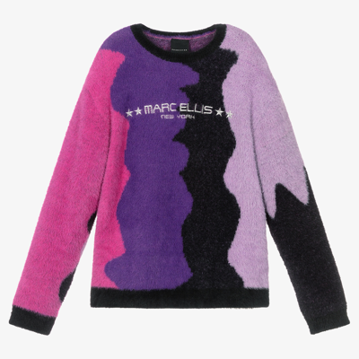 Shop Marc Ellis Girls Purple Logo Sweater