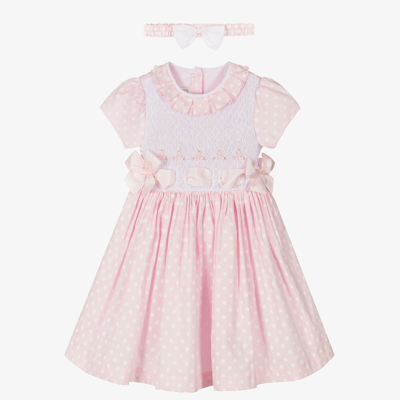 Shop Pretty Originals Girls Pink Smocked Dress Set