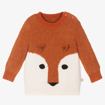 Shop Stella Mccartney Kids Baby Boys Orange Fox Sweater