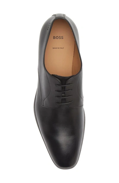 Shop Hugo Boss Boss Lisbon Plain Toe Derby In Black