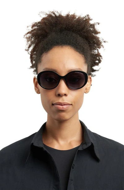 Shop Marc Jacobs 54mm Gradient Round Sunglasses In Black / Grey Shaded