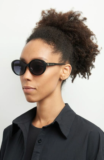 Shop Marc Jacobs 54mm Gradient Round Sunglasses In Black / Grey Shaded