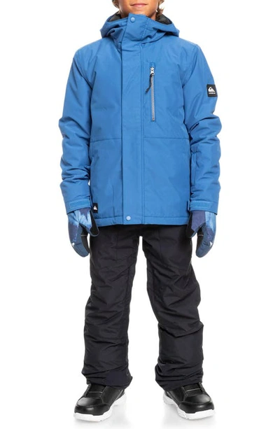 Shop Quiksilver Kids' Solid Waterproof Recycled Polyester Jacket In Bright Cobalt