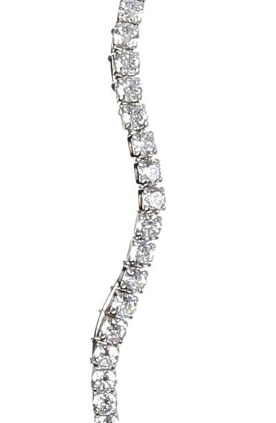 Shop Tasha Wavy Cubic Zirconia Headband In Silver