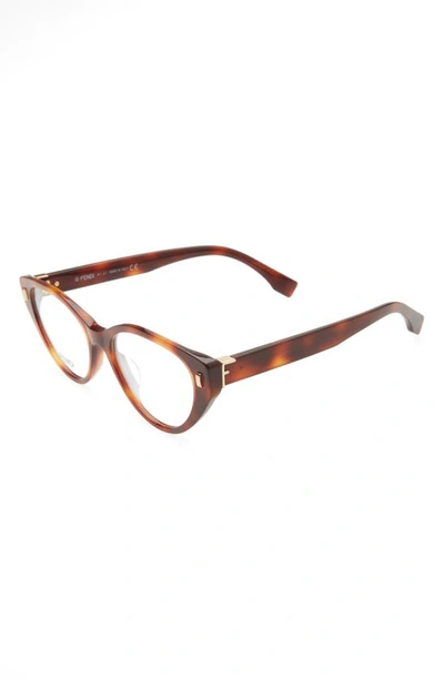 Shop Fendi First 54mm Optical Glasses In Blonde Havana