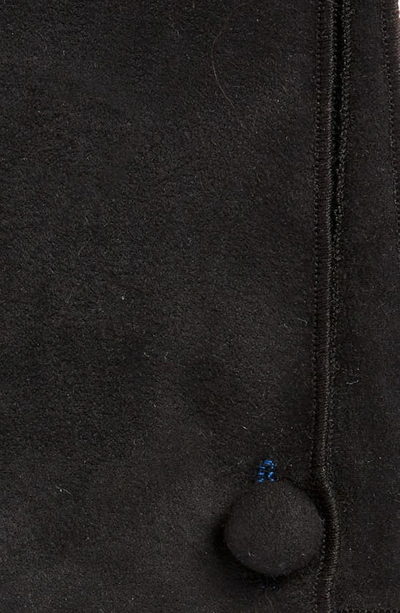 Clifton Wilson Black Sueded Cotton Pocket Square In Black