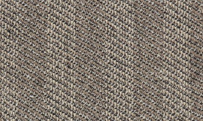 Clifton Wilson Herringbone Wool Pocket Square In Grey