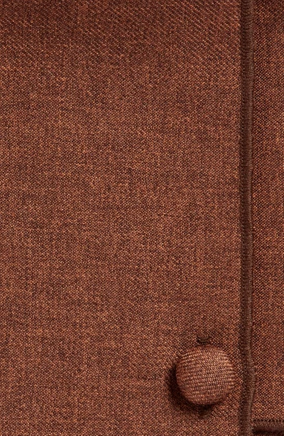 Shop Clifton Wilson Solid Brown Wool Pocket Square