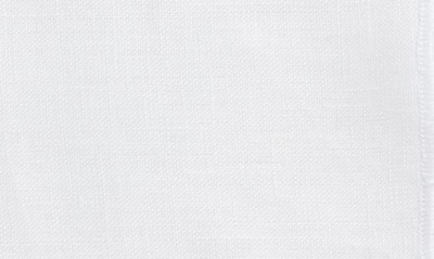 Shop Clifton Wilson Solid Linen Pocket Square In White