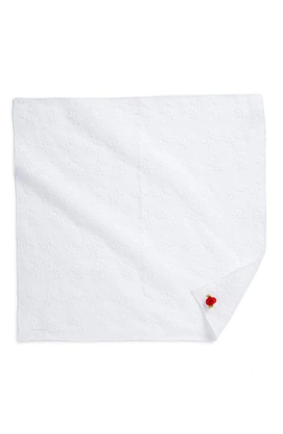 Shop Clifton Wilson Lace Cotton Pocket Square In White