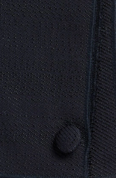 Clifton Wilson Textured Wool Pocket Square In Navy