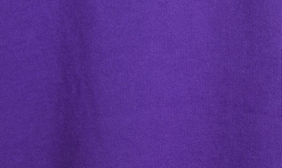 Shop Balenciaga Medium Fit Embroidered Classic Logo Cotton Hoodie In Deep Purple