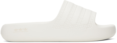 Shop Adidas Originals Off-white Adilette Ayoon Slides In Off White / Wonder W