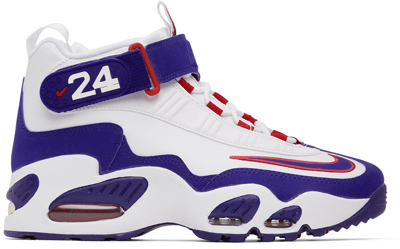 Shop Nike White & Blue Air Griffey Max 1 Sneakers In White/old Royal-gym