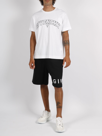 Shop Givenchy College Embroidered T-shirt In White