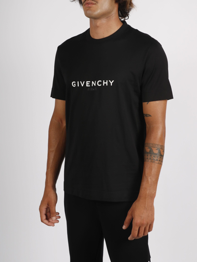 Shop Givenchy Reverse Logo T-shirt In Black