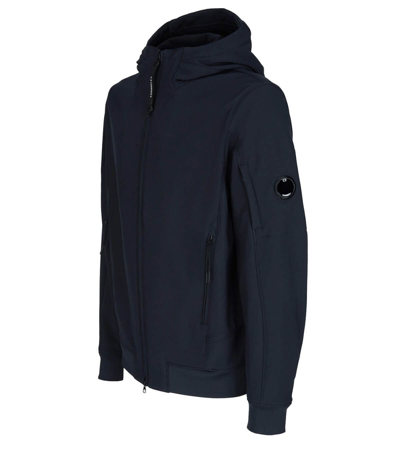 Shop C.p. Company C.p. Shell-r Blue Hooded Jacket