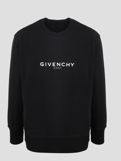 Givenchy Classic Fit Sweatshirt With Reverse Print In Black | ModeSens