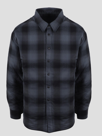 Shop Givenchy 4g Overshirt In Grey