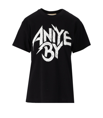 Shop Aniye By Rock Black T-shirt In Nero