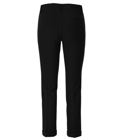 Shop Aniye By Darrel New York Black Pinstripe Trousers In Nero