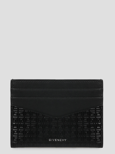 Shop Givenchy 4g Leather Card Holder In Black