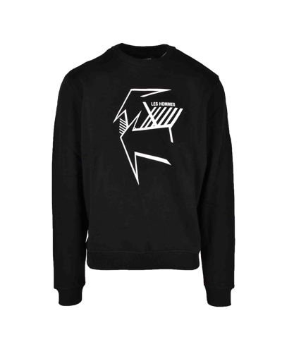 Shop Les Hommes Mens Black Sweatshirt