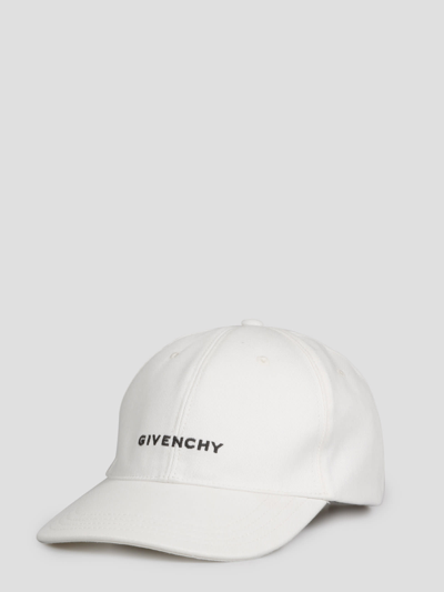 Shop Givenchy Logo Curved Cap In White