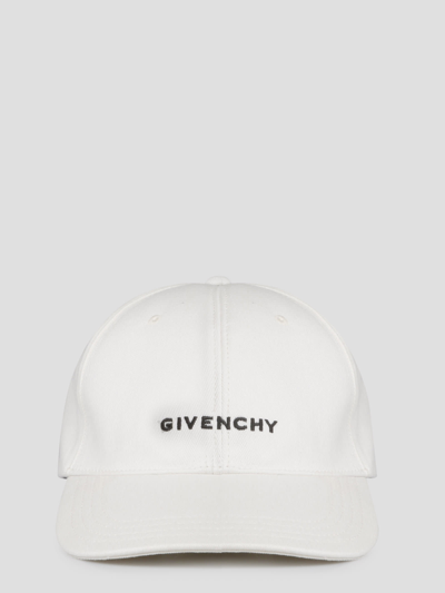 Shop Givenchy Logo Curved Cap In White