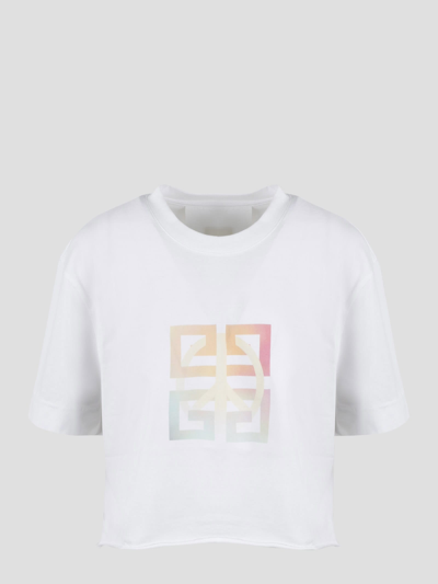 Givenchy Woman Short White T shirt In Printed Jersey ModeSens